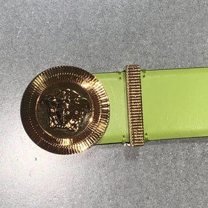 100% AUTHENTIC MENS WOMENS VERSACE GOLD MEDUSA BELT 90/36 $750+
